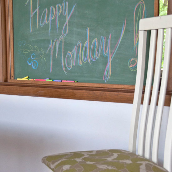 Thrift Find: Vintage Chalkboard and Rocking Chairs