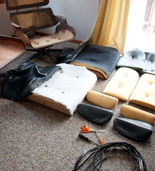 Thrift Find: Eames-era Lounge Chair DIY Upholstery