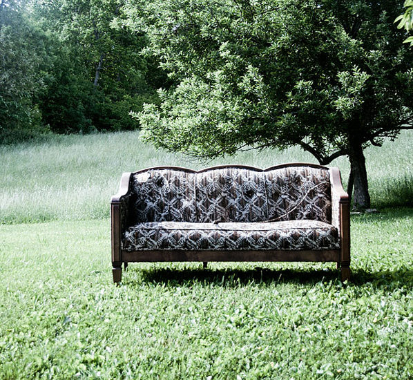Thrift Find: Antique Settee Sofa Upholstery Project