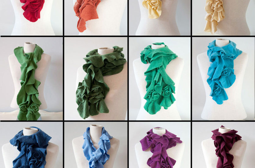 New Cashmere Ruffle Scarves